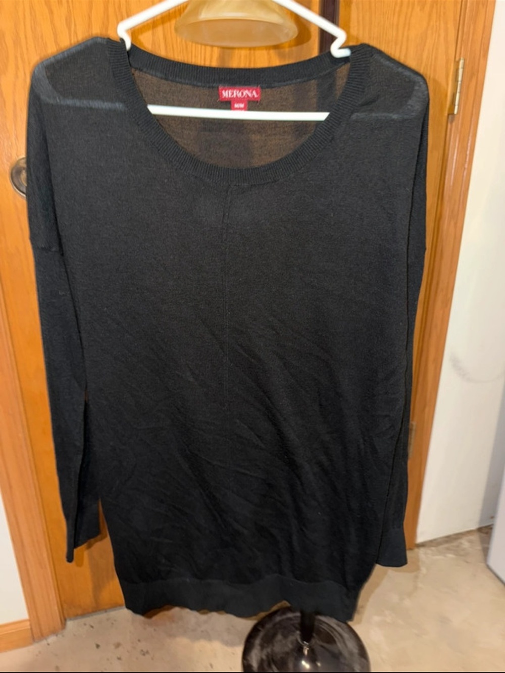 Merona Black Lightweight Scoop-Neck Sweater